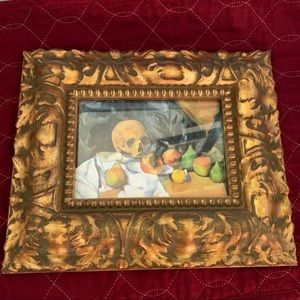 Small Wooden Frame Raised Edge Painted Rich Gold
